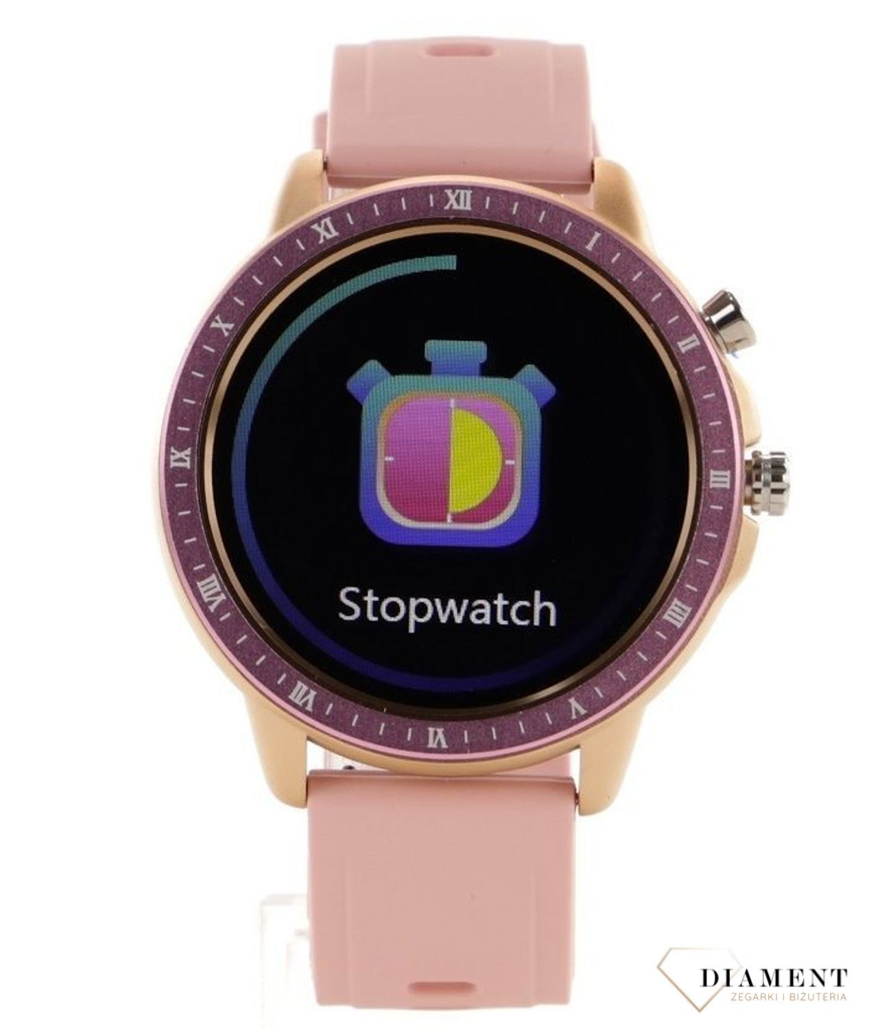 Smartwatch Damski Różowy S02 Sportowy Krokomierz Pulsometr Powiadomienia Monitoring snu.jpg